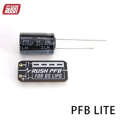 RUSHFPV RUSH PFB LITE Power Filter Board mit 35V 470UF Kondensator für 6S LIPO FPV Drohnen in Schwarz - Bild 1