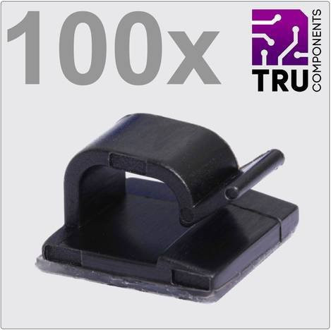3M Kabelclip selbstklebend Schwarz 100 Stück für Bündel-Durchmesser 1 bis 7mm - Bild 1