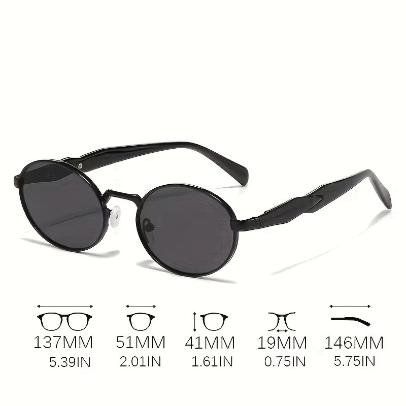 ZUIDID Sonnenbrille Damen, oval, Vollrand, Metall - Bild 3