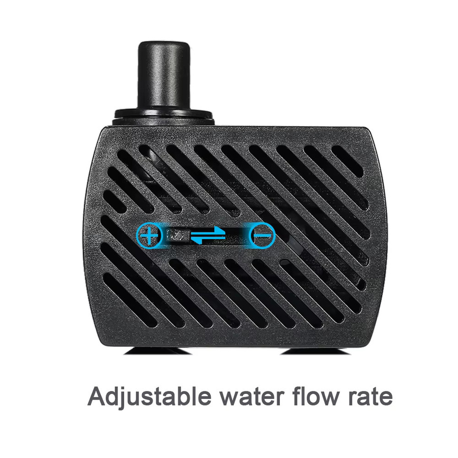 Schwarze 4W Tauchwasserpumpe mit 280l/h für Aquarien, Brunnen, Teich und Hydroponik-Systeme - Bild 4
