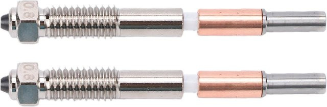 2 Stück Bimetall-Düse Ersatz für QIDI Q2 Q2C 3D-Drucker, 0,8 mm, Gehärteter Stahl mit integriertem Keramik-Hals, Grau - Bild 1