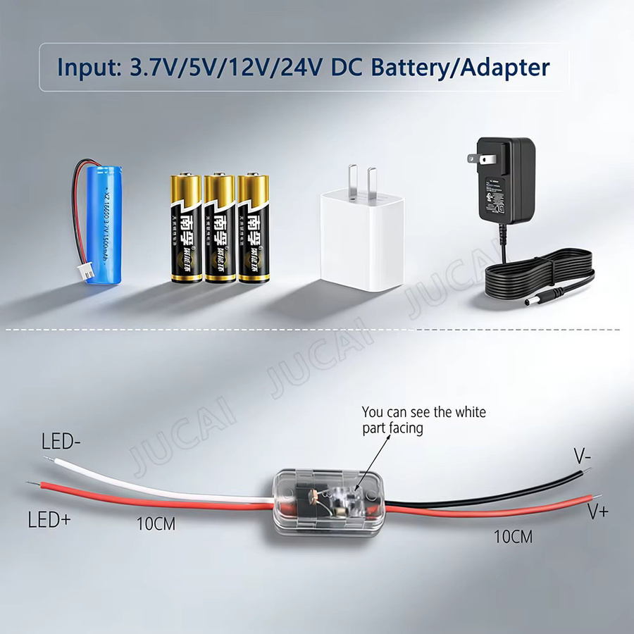 Automatischer Lichtsensor-Schalter mit Fotozelle für die Straßenbeleuchtung, Dämmerungsschalter DC12V/24V 5A, transparent - Bild 2