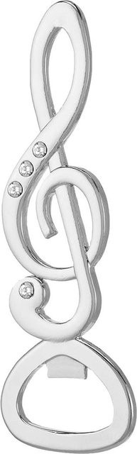 Flaschenöffner Violinschlüssel aus Metall in Silber von St. Benno Verlag - Bild 1