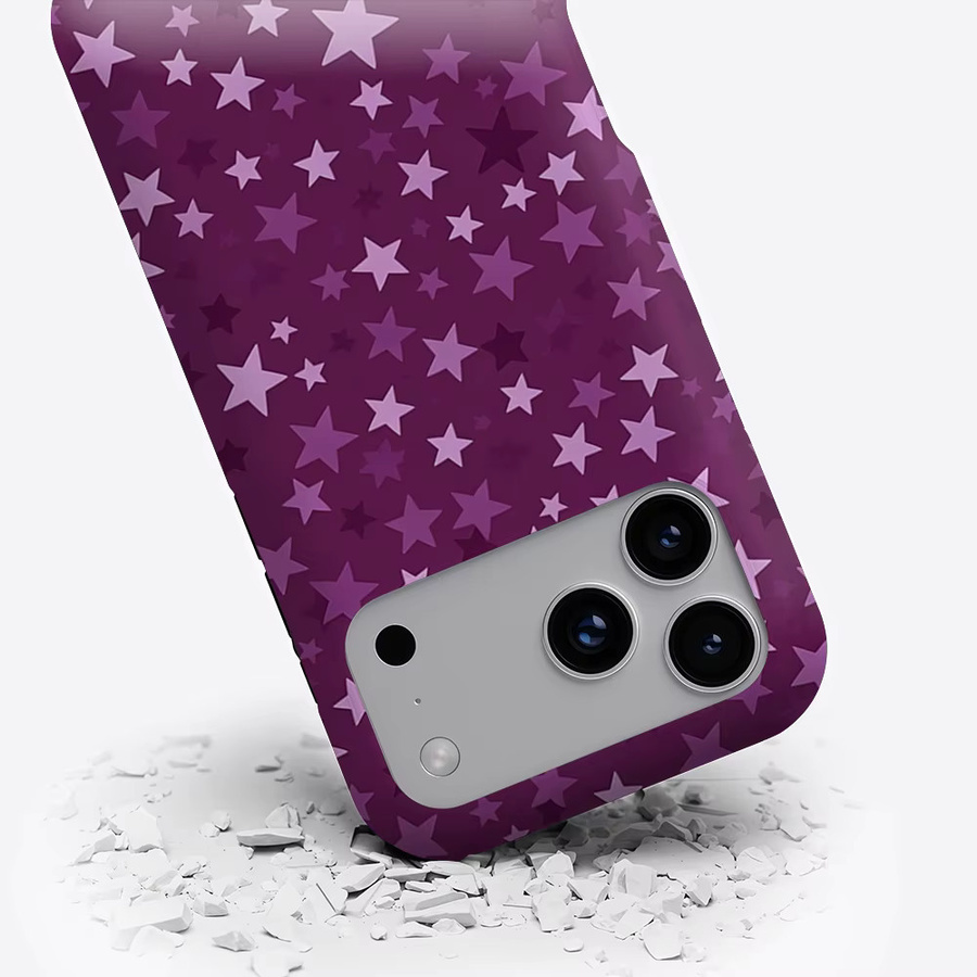Potdemiel Aurea Case Matte Bumper MagSafe kompatible iPhone Hülle in Lila Sternenoptik - Bild 3