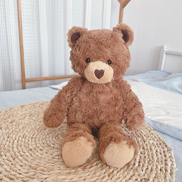 Jawo Süßer Lockiger Herz-Teddybär, Plüschtier, 40cm, ab 3 Jahre - Bild 1