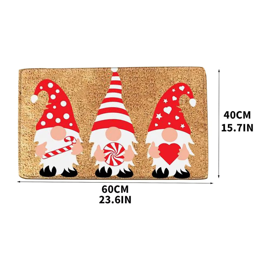 VIKAMA Weihnachtlicher dekorativer Druckteppich, rutschfeste Bodenmatte für Innen und Außen, B/T: 60 x 40 cm - Bild 2