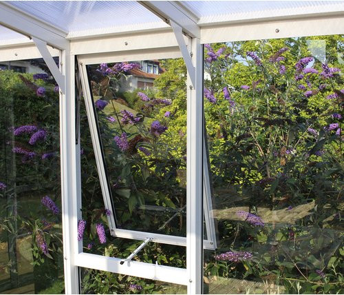 Vitavia Seitenfenster H für Gewächshäuser aus ESG Glas in Weiß, B: 55,4 cm x H: 87,6 cm - Bild 2