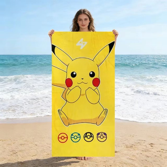 Potdemiel Pikachu Pokémon Wandteppich in Gelb aus Mikrofaser für dein Gamer-Schlafzimmer oder Wohnheim - Bild 1