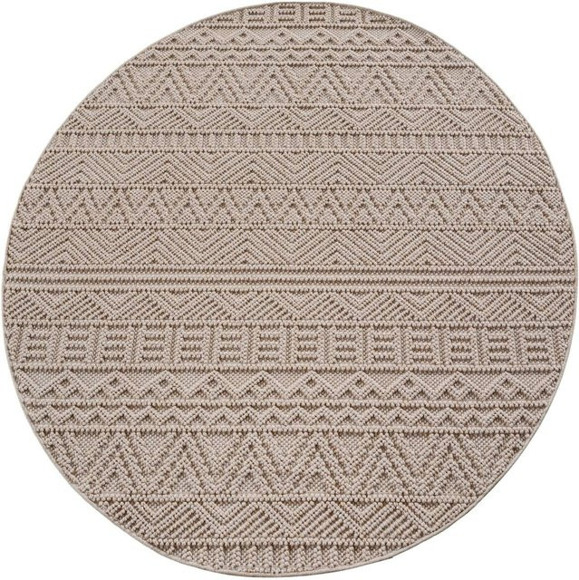 Ayyildiz Kurzflorteppich Helix rund beige Durchmesser: 200 cm - Bild 1