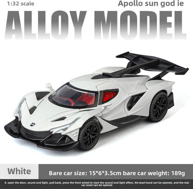 Linyi toy car Apollo Ie Superauto Modell, 1:32, Metall, ab 4 Jahren - Bild 1