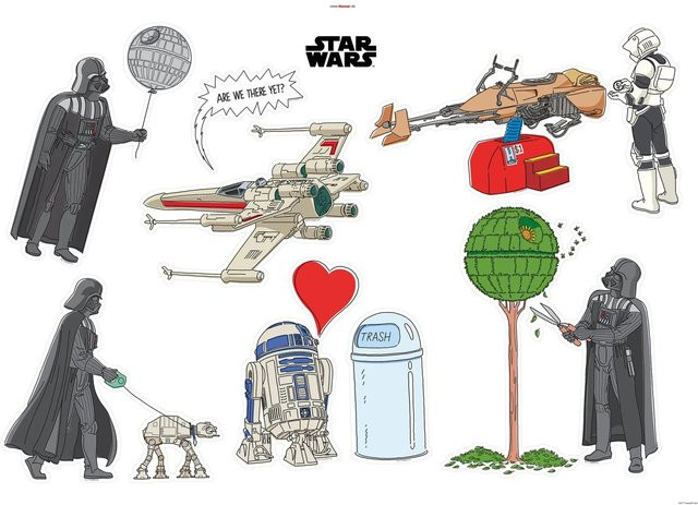 Komar Star Wars Treatment Deko-Sticker, Multicolor, B: 100 cm, H: 70 cm - Bild 1