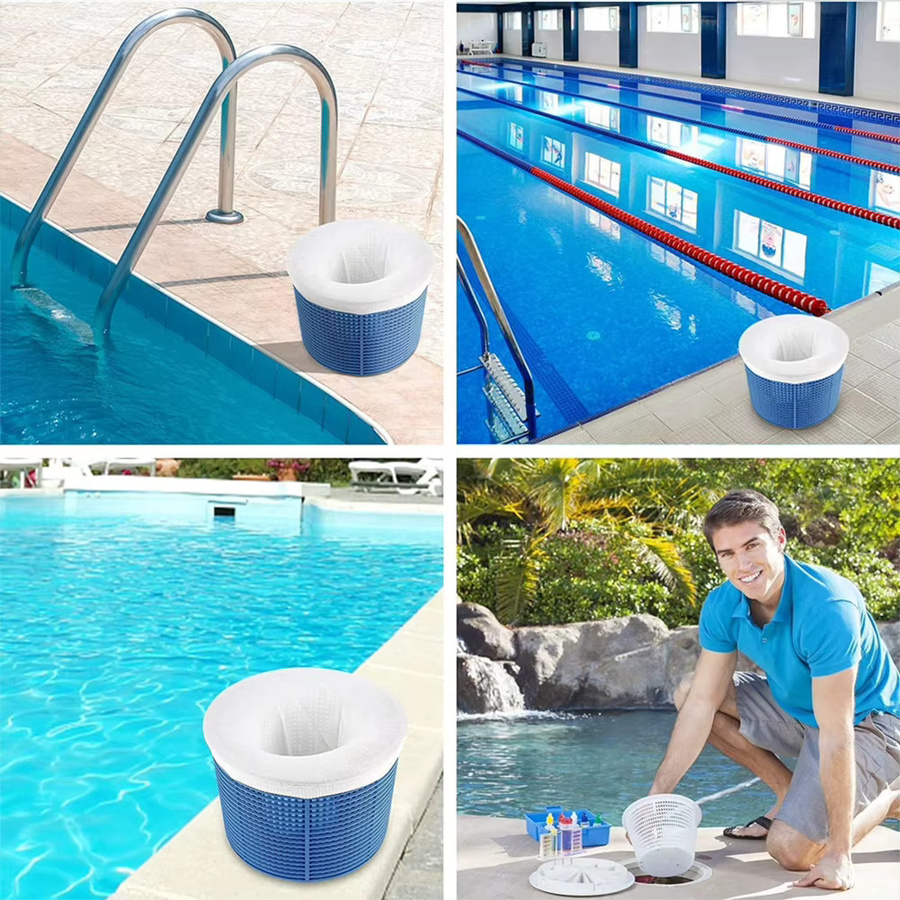 MOJOYCE Pool-Skimmer-Ersatzschoner aus Nylon-Mesh als wiederverwendbarer Filter für oberirdische Pools - Bild 3