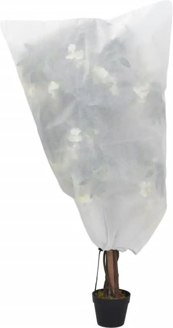vidaXL Wintervlies mit Kordelzug in Weiß, 8 Stück, 70 g/m², B/B: 80 x 80 cm - Bild 1