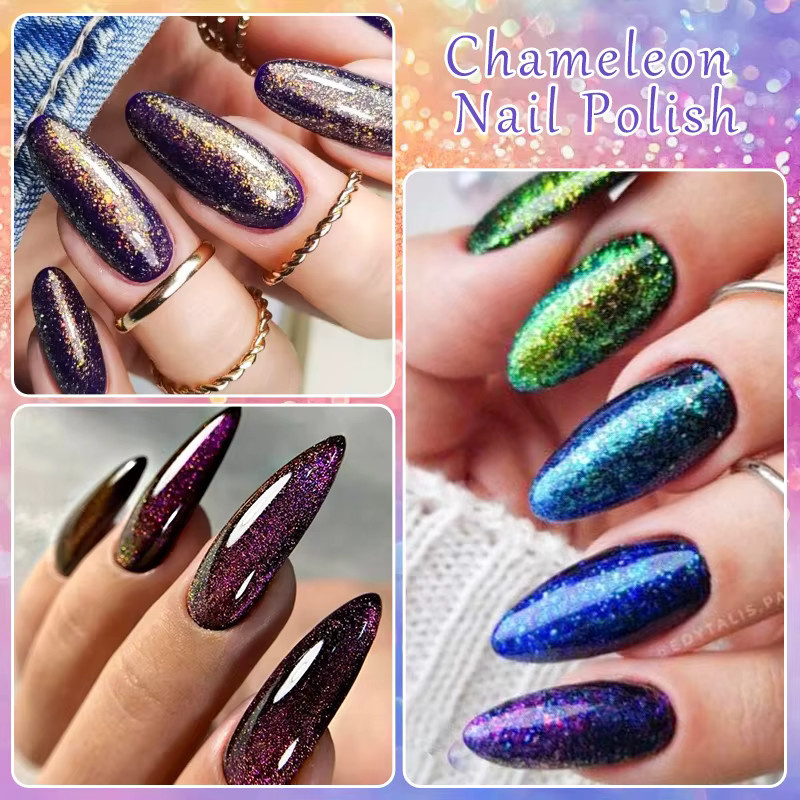 Meet Across Nagellack-Set, 2-teilig, 8 ml, schimmernd, Galaxie-Chrom-holografisch - Bild 5