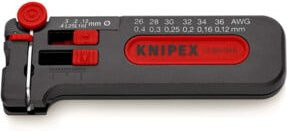 Knipex Mini-Abisolierwerkzeug für CU-Leiter 0,12 bis 0,4 mm AWG 36 - 26 12 80 040 SB, Länge: 100 mm - Bild 2