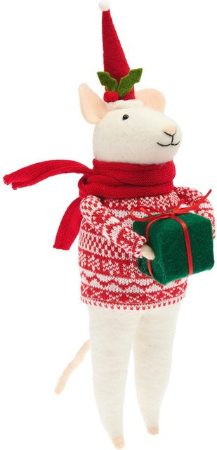 Rico Design Filz-Maus XXL mit rotem Strickpulli - Bild 1