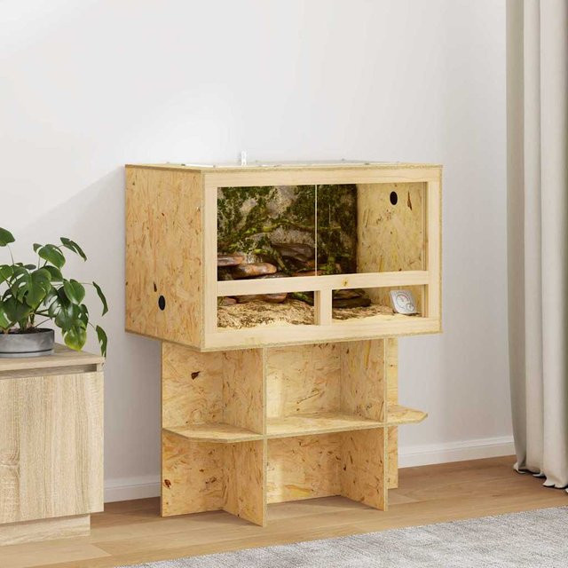 vidaXL Terrarium aus OSB Holz in Braun, B/T/H: 80 x 50 x 50 cm - Bild 1