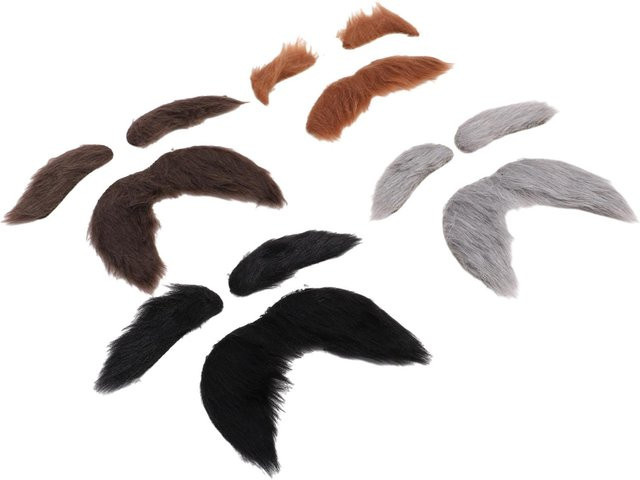 TOMTOP JMS Falscher Schnurrbart und Augenbrauen, Cosplay Kostüm Zubehör, Grau - Bild 1