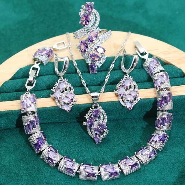 YIRAN Jewelry Schmuckset, Kupfer, Zirkonia, Silber, Unisex - Bild 1