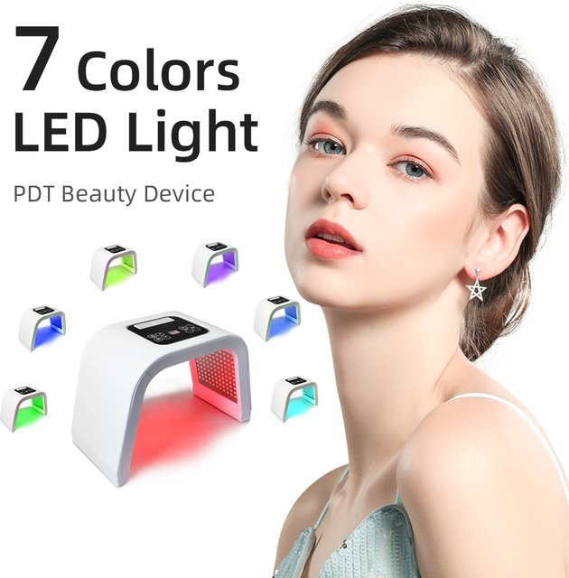 7-Farben LED-Gesichtsmaske, Unisex, für unreine Haut und Akne - Bild 1