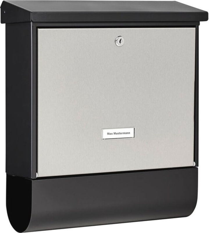 Burg Wächter Briefkasten London-Set in Schwarz und Grau aus Kunststoff und Edelstahl - Bild 3