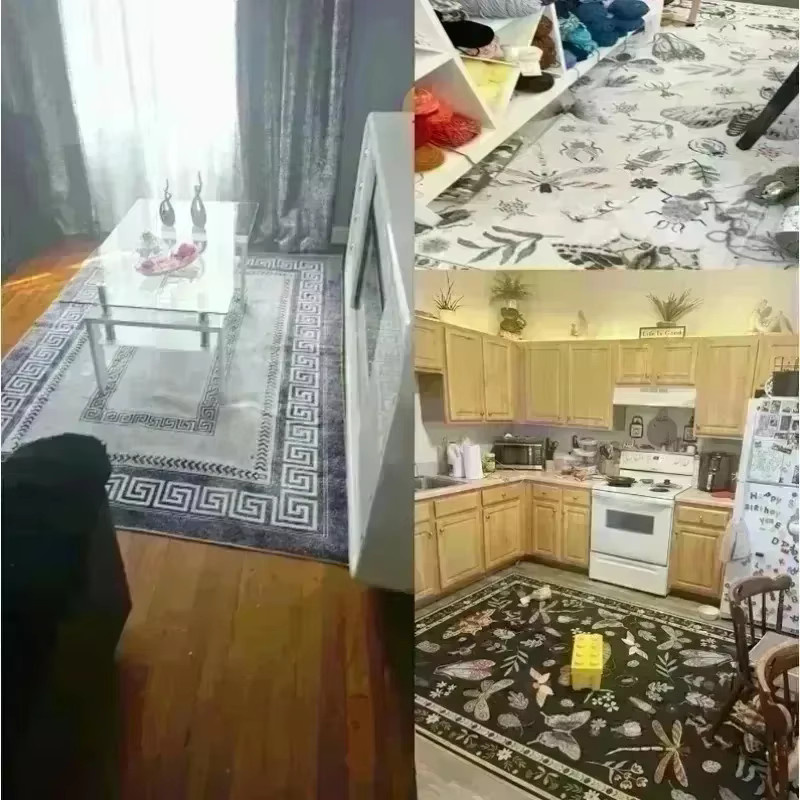 Luxus Teppich mit europäischem Druck in Grau, rutschfest und verschleißbeständig für Wohnzimmer und Schlafzimmer - Bild 3