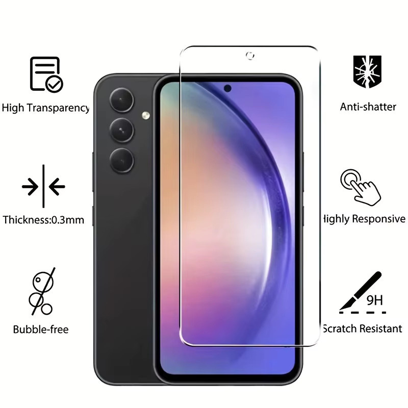 5 Stück Samsung Galaxy A-Serie Schutzglasfolien aus Hochhärte-Glas, transparent, passend für A56, A55, A54 5G, A51, A52, A52s, A53 5G, A36 und A35 - Bild 3