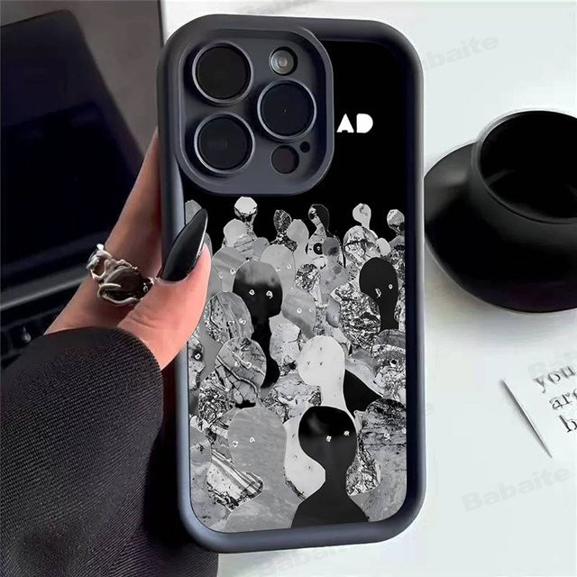 Handyhülle R-Radiohead Rock Band für iPhone 17 16 15 14 13 12 11 Pro Max Mini XR XS X 7 8 6s Plus mit weicher TPU-Rückseite in Schwarz - Bild 1