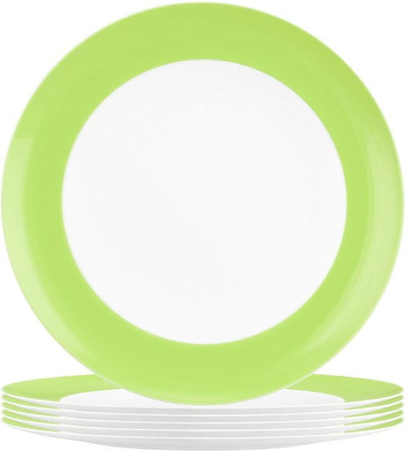 Seltmann Weiden Speiseteller Liberty Pure Colors Grün aus Steinzeug, 6er Set, Durchmesser: 27 cm - Bild 1