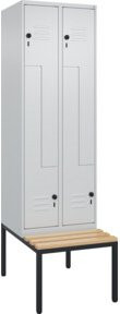 C+P Z-Spind Classic PLUS Sitzbank mit 4 Fächern aus Buche-Hartholz, B/T/H: 212,0 x 60,0 x 81,5 cm - Bild 1