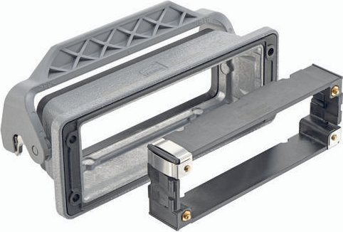 HARTING Anbaugehäuse 09 30 024 0397 09300240397 in Grau aus Aluminium - Bild 1