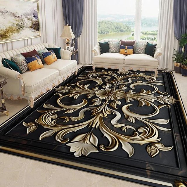 Karpetti Blumenteppich mit 3D-Floral-Design, rutschfest und waschbar, B/T: 60 x 90 cm, Mehrfarbig - Bild 1