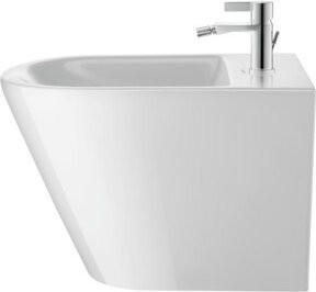 Duravit Stand-Bidet D-Neo aus Keramik in Weiß mit Hahnlochbank, B/T: 37 x 65 cm