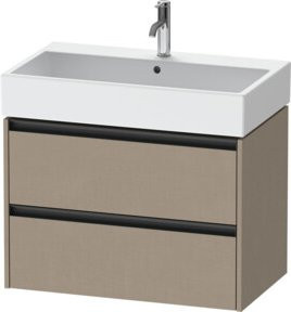 Duravit Waschtischunterschrank Ketho.2 in Leinenoptik mit 2 Schubladen, wandhängend, B/T: 78,4 x 46 cm - Bild 1