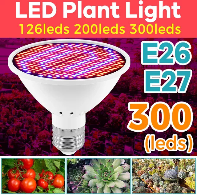 LED Pflanzen-Wachstumslichtbirne mit vollem Spektrum für Blumen, Hydrokultur und Growboxen, E27, Weiß - Bild 1