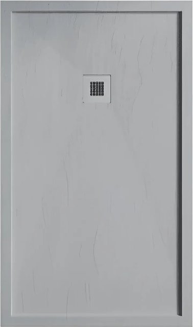 Stano Mineralguss Duschwanne Extra Flach mit Rand Sarin Grau B/T: 80 x 180 cm - Bild 1
