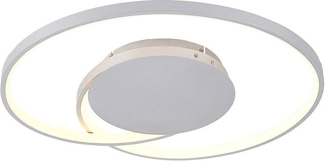 Lucande LED Deckenleuchte Enesa 9956087 in Alu-grau, dimmbar mit Leselampe und Fernbedienung, modern für das Schlafzimmer - Bild 1