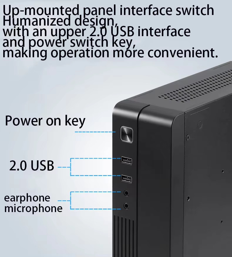 T.F.SKYWINDINTL Mini-ITX Gehäuse in Schwarz für HTPC, Industrie und Business mit Wärmeableitungsfunktion - Bild 4