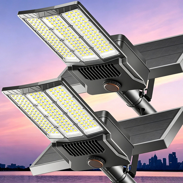 YQCHEZI 2er-Pack Solarleuchten für Außenbereich mit Bewegungssensor, Wasserdichte Garten-Wandlampe in Cool White - Bild 1