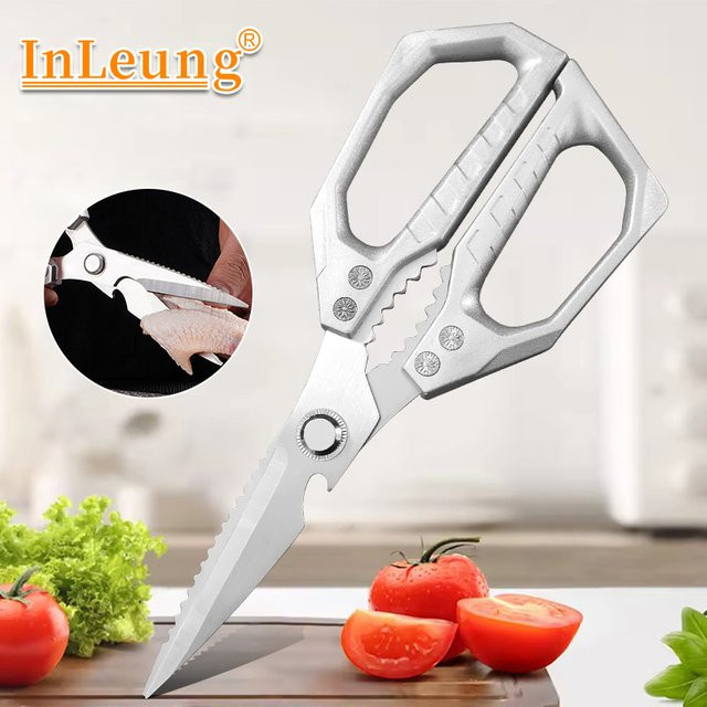 InLeung Küchenschere aus Edelstahl in Silber für Geflügel, Fisch und Gemüse - Bild 1