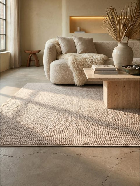 Flachgewebe-Teppich Berber-Tradition von KADIMA DESIGN in Beige, B: 340 cm, T: 240 cm - Bild 1