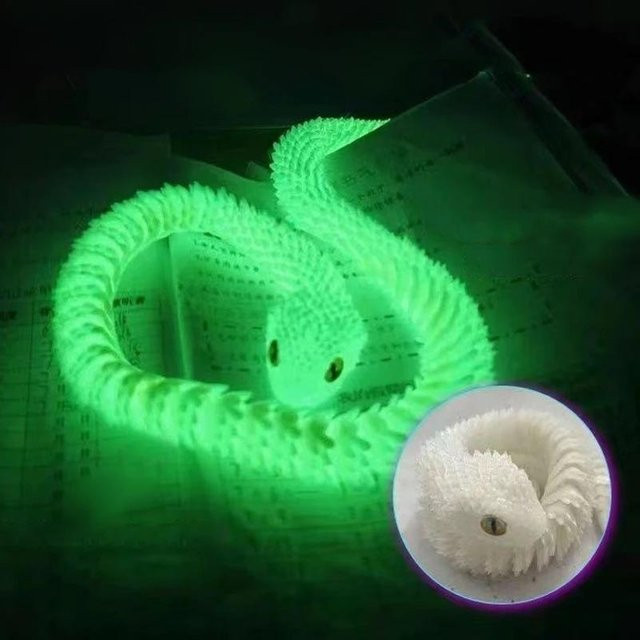3D Gedruckte Schlange, Bewegliches Gelenk Fidget Spielzeug Figur, ab 3 Jahren - Bild 1