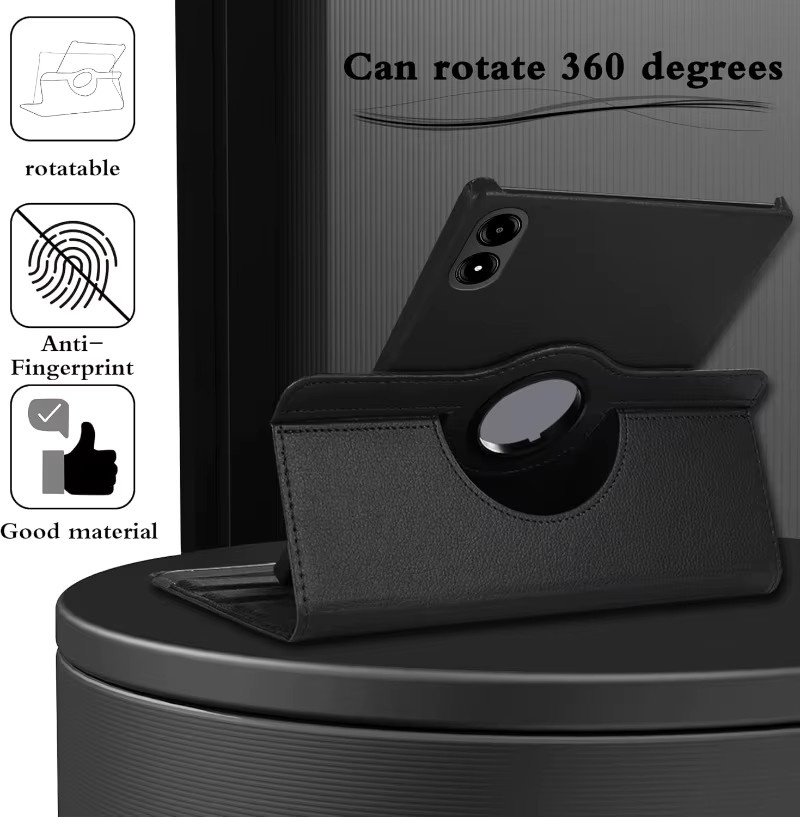 360 Grad drehbare Schutzhülle für Xiaomi Redmi Pad Pro 12.1 und Poco Pad 12.1 mit Standfunktion in Rot - Bild 2