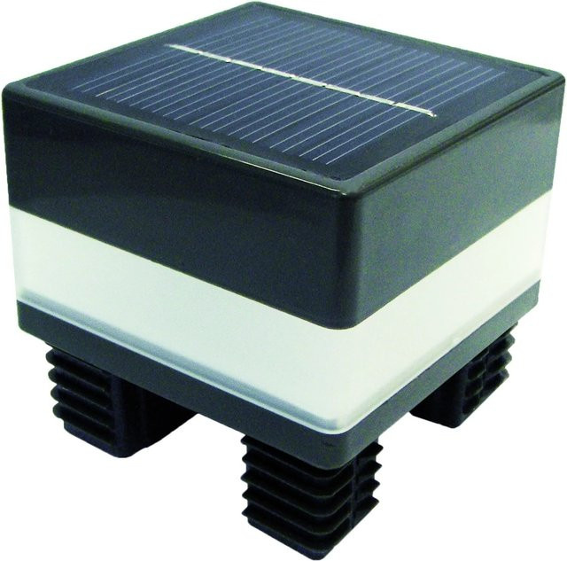 T & J LED-Solarpfostenkappe Gotland-Serie aus WPC für quadratische Pfosten, B/B: 6,8 x 6,8 cm - Bild 1