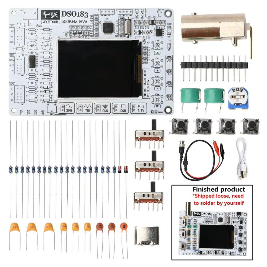 diymore Digitales Oszilloskop-Modul DIY-Kit mit integriertem Signalgenerator 500KHz für Elektronik-Enthusiasten - Bild 3