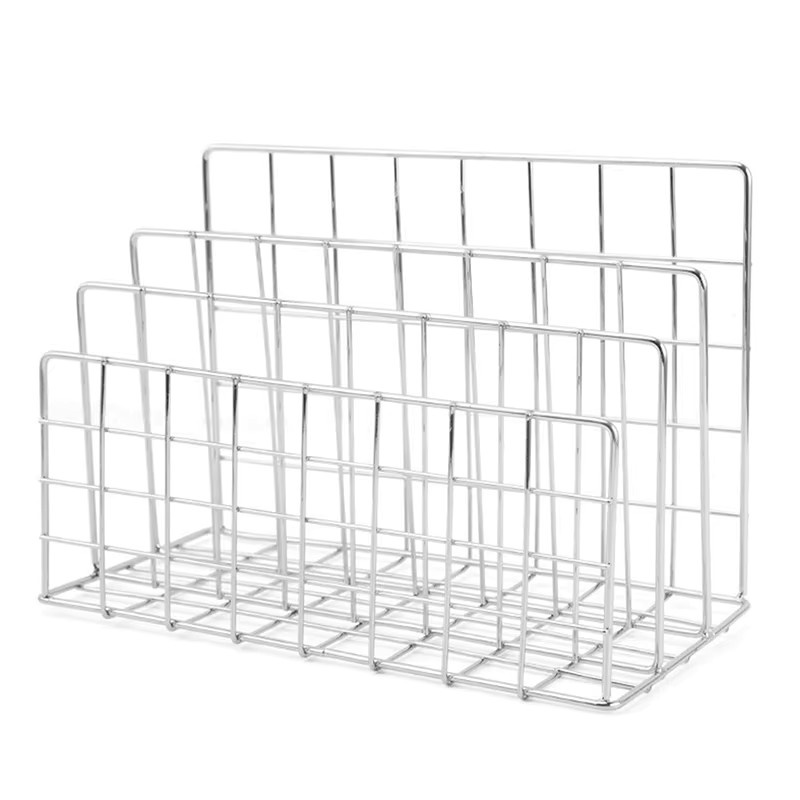YOCITY Minimalistisches Eisen-Aufbewahrungsregal als Desktop-Organizer in Silber - Bild 4