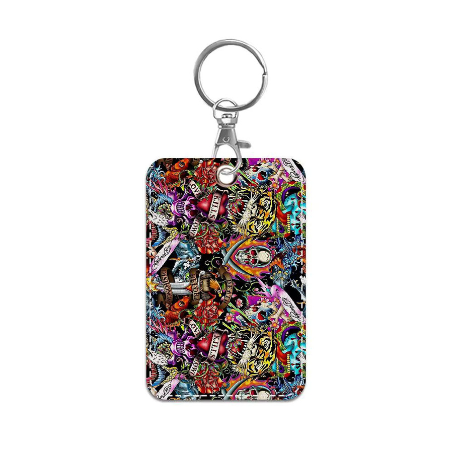 E-Ed H-Hardy Tattoo Tiger personalisierter Kartenhalter aus Kunststoff in Multicolour - Bild 6