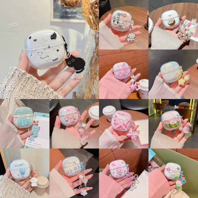 Redmi Buds 8 Lite Schutzhülle mit DIY-Blumen-Schmetterlings-Design aus weichem TPU in Rot - Bild 1