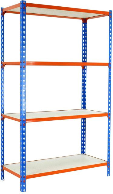 PROREGAL Schwerlastregal Mid Muli mit 4 Fachböden, Blau, H x B x T: 150 x 110 x 40 cm - Bild 1