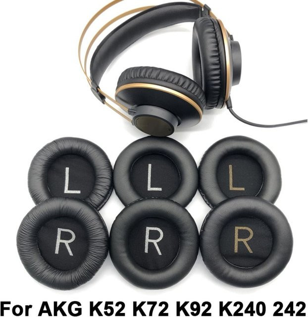AKG Ersatz-Ohrpolster aus Schaumstoff für K52 K72 K92 K240 K242 Kopfhörer, 1 Paar, Schwarz - Bild 1